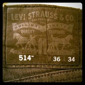 Levi's 514°《36x34 Straight Fit》Dark Wash Jeans